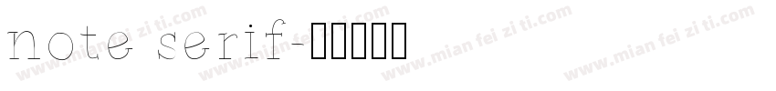 note serif字体转换